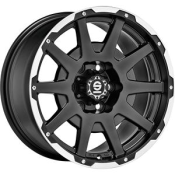 SPARCO DAKAR MATT BLACK LIP POLISHED+RIVETS 7.5x17 5/17 ET35 CB73.1