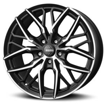 MOMO SPIDER MATT BLACK POLISHED 8,5X1 8.5x19 5/19 ET30 CB79.5