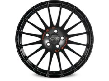 OZ RACING SUPERTURISMO GT MATT BLACK RED LETTERING  5X100 7x17 7/17 ET38 CB68.1