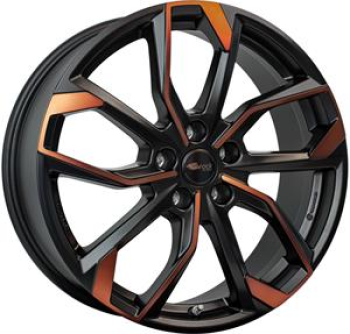 RC DESIGN RC34 BLACK ORANGE MATT (BOM)  5X1 7.5x19 5/19 ET50 CB57.1