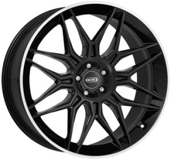 DOTZ LONGBEACH DARK BLACK/POLISHED LIP 9x20 9/20 ET38 CB66.6