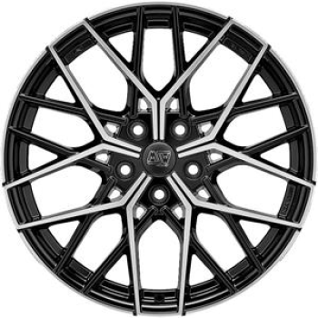 MSW 74 GLOSS BLACK FULL POLISHED 8,5X 8.5x20 5/20 ET45 CB73.1