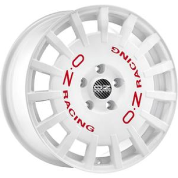 OZ RACING RALLY RACING RACE WHITE RED LETTERING  4X100 7x17 7/17 ET45 CB68.1