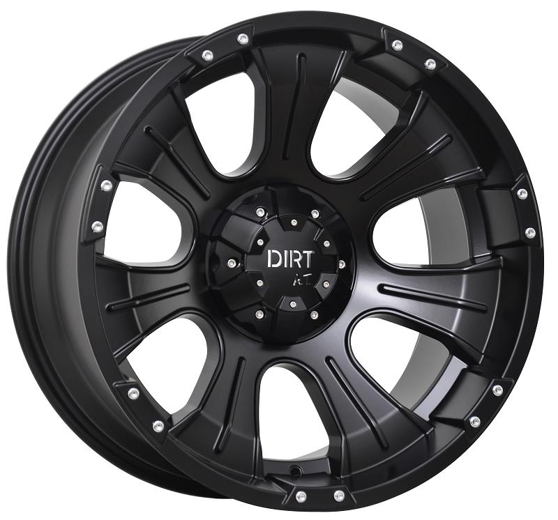 STATUSFÄLGAR D06 FLATBLACK CHROME INSERTS 10x20 6/135-139.7 ET-20 CB106.1