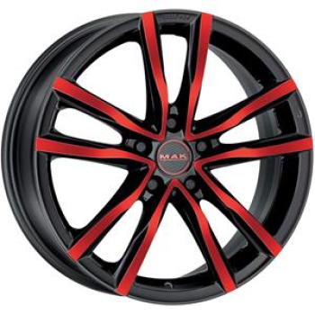 MAK MILANO BLACK AND RED 8x18 8/18 ET40 CB76