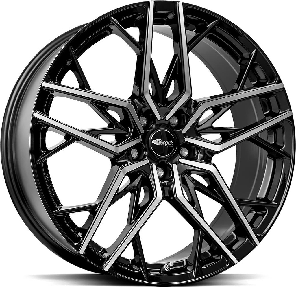 BROCK B44 BLACK FULL POL 8x18 5/114.3 ET40 CB72.6