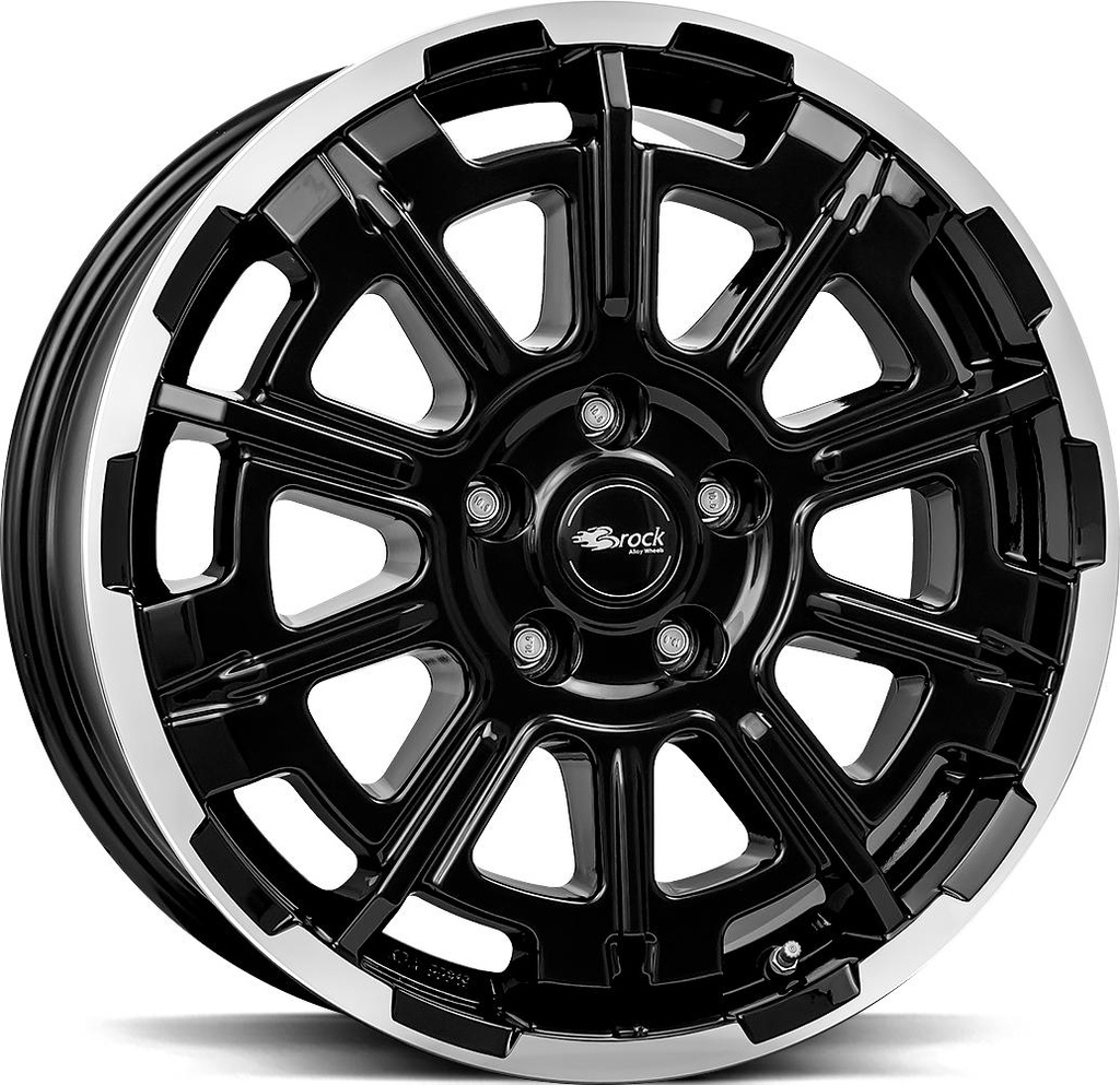 BROCK B45 BLACK FULL POL 7x17 5/114.3 ET45 CB66.1