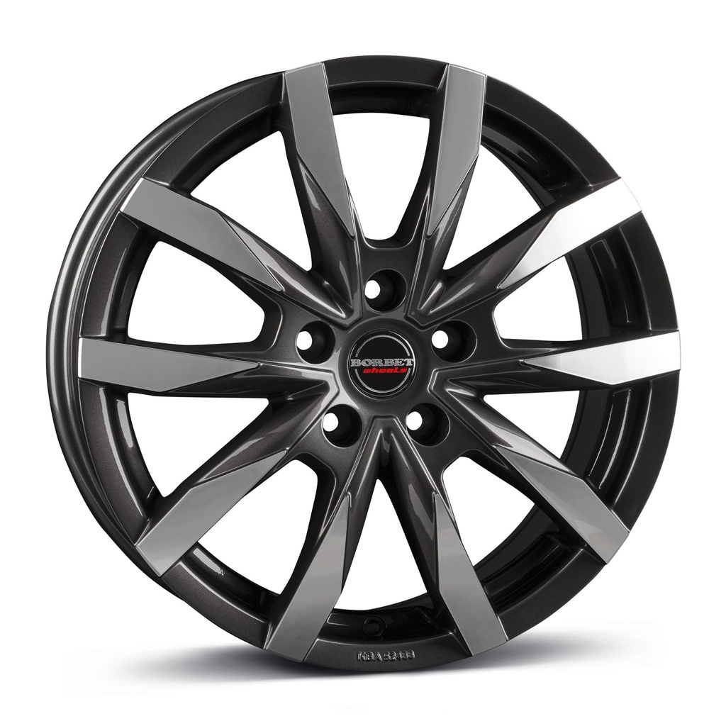 BORBET CW5 MIST ANTRACITE GLOSS POLIS 7.5x18 5/120 ET43 CB65.1