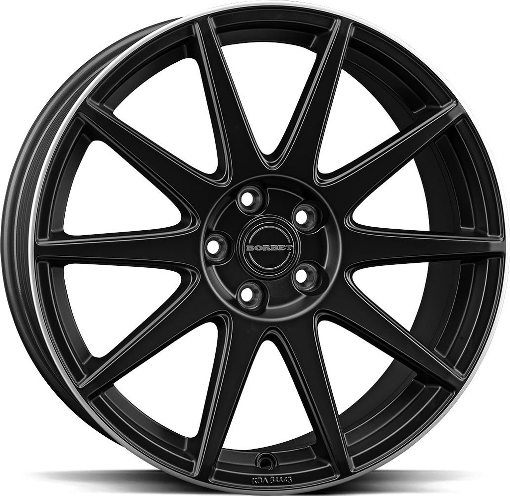 BORBET GTX BLACK MATT RIM SILV 8x19 5/108 ET42 CB72.5