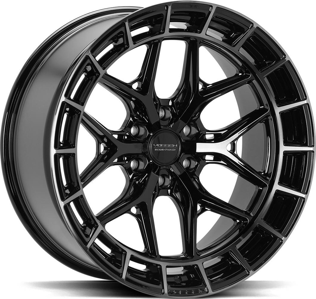 VOSSEN HFX1 TINTED GLOSS BLACK 10x22 6/139.7 ET-18 CB106.1