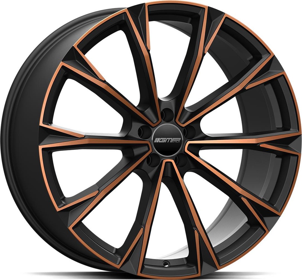 GMP TOTALE SATIN BLACK BRONZE ORANGE 9.5x22 5/108 ET38 CB63.4