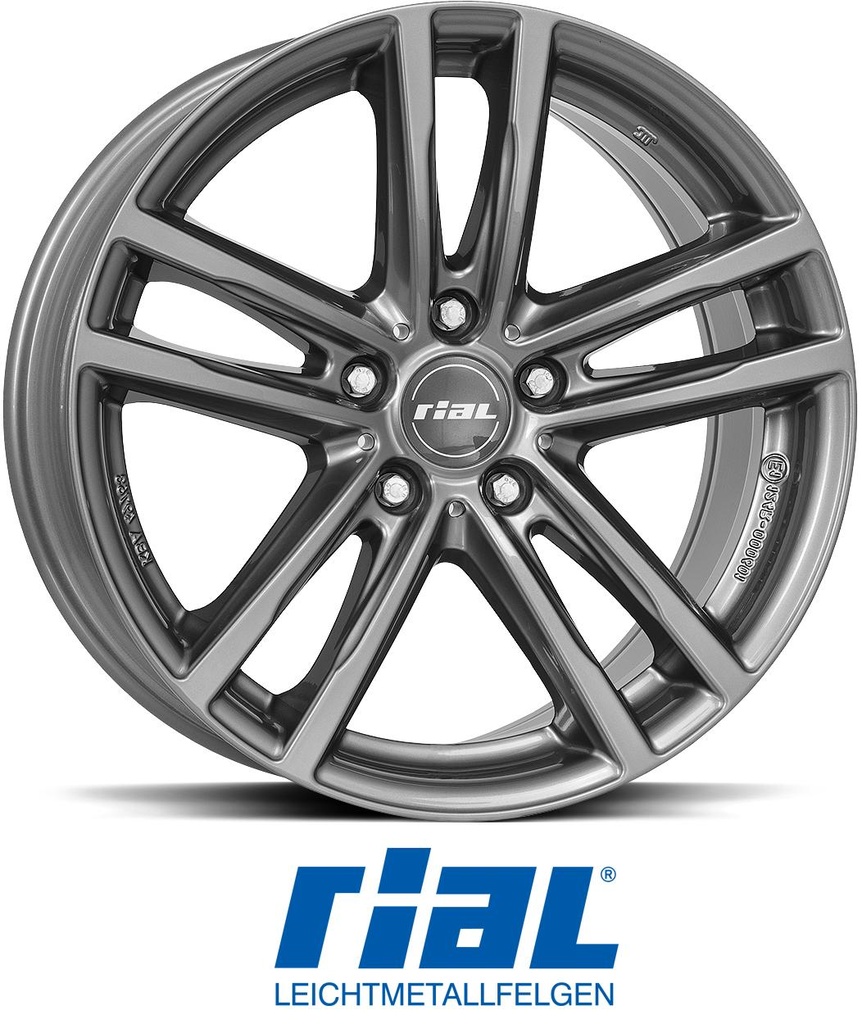 RIAL X10X METAL GREY 9x19 5/112 ET38 CB66.7