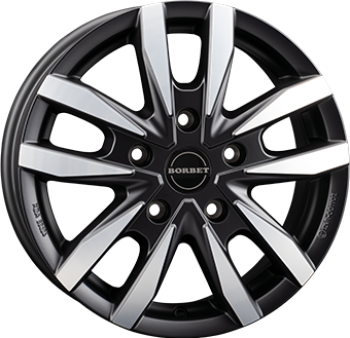 BORBET CW5 BLACK POLISHED MATT  5X 6x16 6/16 ET68 CB78.1