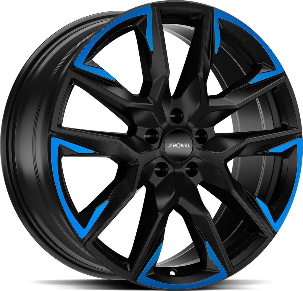 RONAL R71 JET BLACK MATT BLUE TINTED MAT 8.5x20 5/114.3 ET40 CB82
