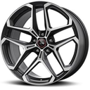 MOMO RF-04 MATT BLACK POLISHED 9x20 9/20 ET43 CB63.4