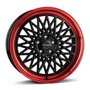 BORBET B BLACK RIM RED 7x17 4/108 ET20 CB65.1