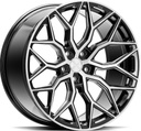 VOSSEN HF2 BRUSH GLOSS BLACK 8.5x19 5/120 ET30 CB72.6