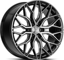 VOSSEN HF6.3 BRUSH GLOSS BLACK 9.5x22 6/135 ET20 CB87.1