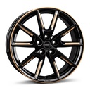 BORBET LX18 BLACK GLOSS GOLD SPOKE RIM 8x18 5/112 ET48 CB66.6