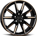 BORBET LX19 BLACK GLOSS GOLD SPOKE RIM 8x19 5/112 ET40 CB66.5